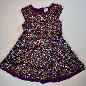 Mini Boden by Roald Dahl Rainbow Sequins Dress